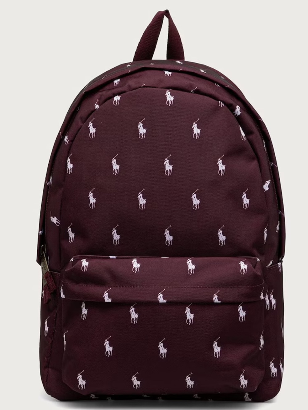 NWT POLO Ralph Lauren Burgundy Pony Print Adjustable Backpack